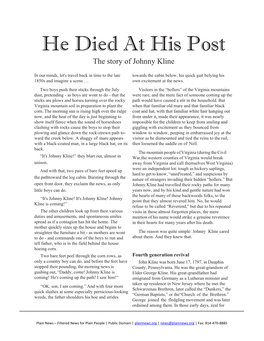 He Died at His Post the Story of Johnny Kline