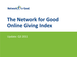 The Network for Good Online Giving Index