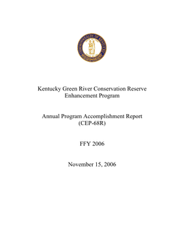 Kentucky Green River Conservation Reserve Enhancement Program