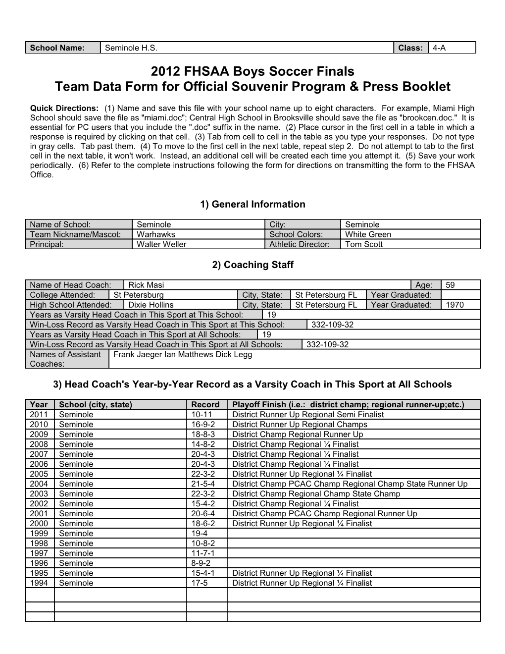 Team Data Form for Official Souvenir Program & Press Booklet s7