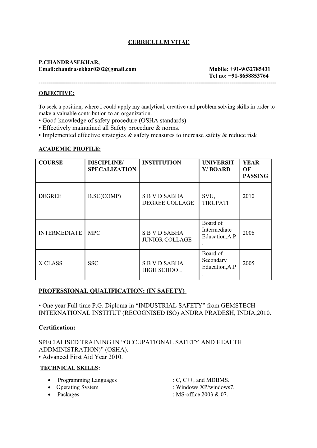 Curriculum Vitae s424