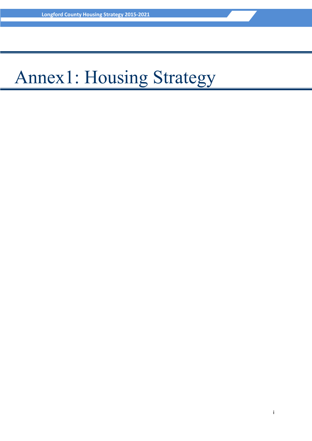 Annex1: Housing Strategy