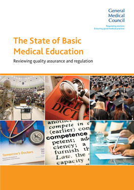 The State of Basic Medical Education Reviewing Quality Assurance and Regulation Chair’S Foreword