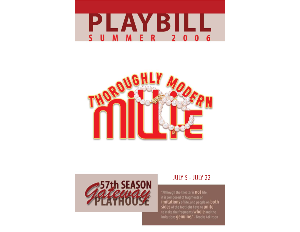 MILLIE PLAYBILL.Qxp