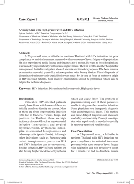 Case Report GMSMJ Greater Mekong Subregion