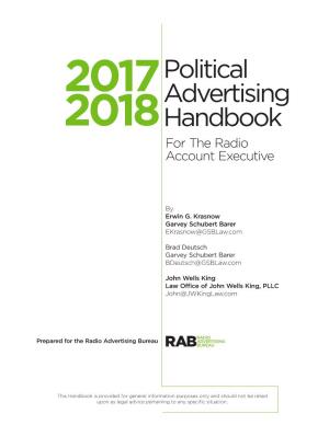 Political Advertising Handbook Will Help You at Every Stage of the Political Advertising Sales Process