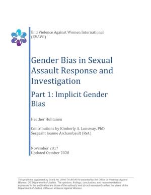 Gender Bias in Sexual Assault Response And