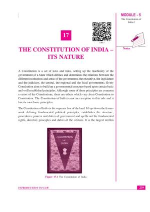 17 the Constitution of India