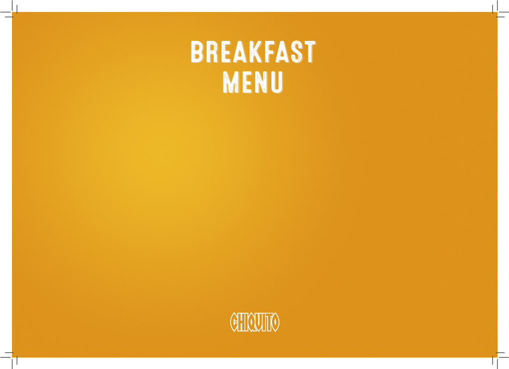 Breakfast Menu Breakfast Menu