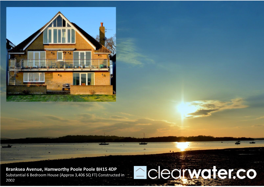Branksea Avenue, Hamworthy Poole Poole BH15 4DP Substantial 6 Bedroom House (Approx 3,406 SQ FT) Constructed In