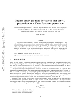 Higher-Order Geodesic Deviations and Orbital Precession in a Kerr-Newman Space-Time