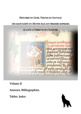 Volume II Annexes, Bibliographies, Tables, Index
