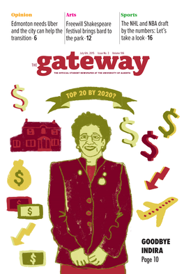 GOODBYE INDIRA Page 10 News 2 Thegateway July 6, 2015