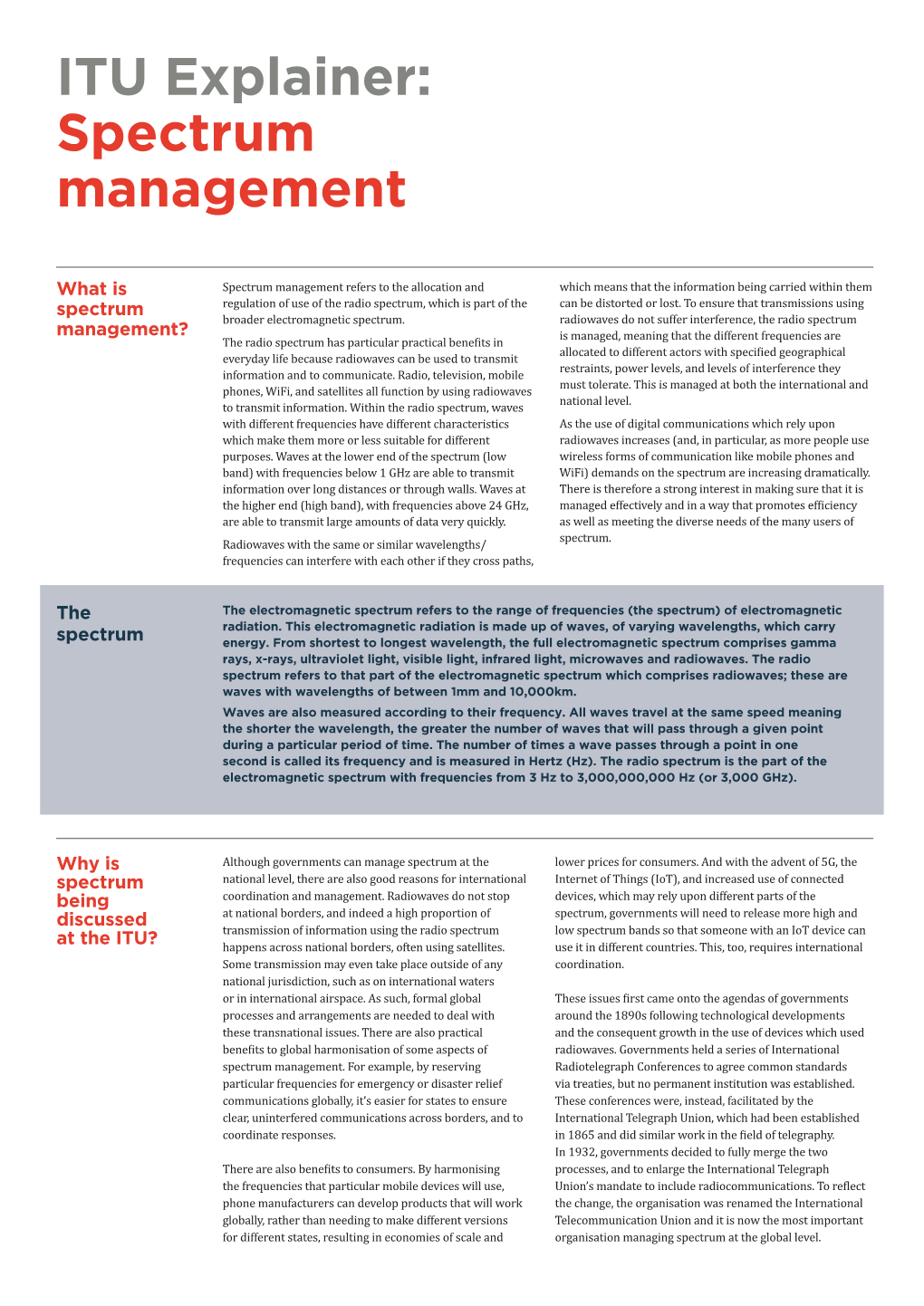 ITU Explainer: Spectrum Management