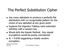 The Perfect Substitution Cipher
