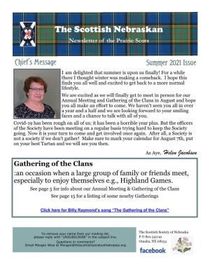 The Scottish Nebraskan Newsletter of the Prairie Scots