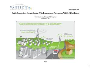 Radio Transceiver System Design with Emphasis on Parameters Which Affect Range