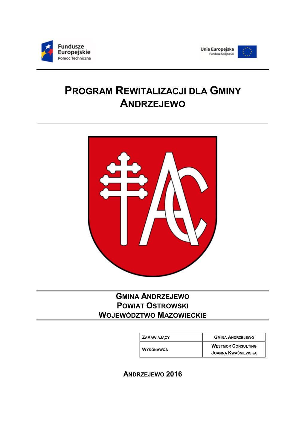 Program Rewitalizacji Dla Gminy Andrzejewo