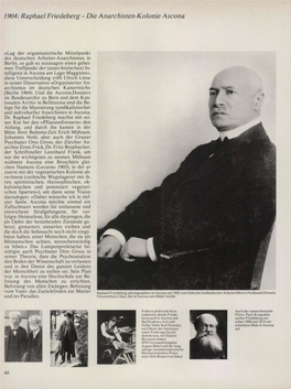 1904: Raphael Friedeberg - Die Anarchisten-Kolonie Ascona