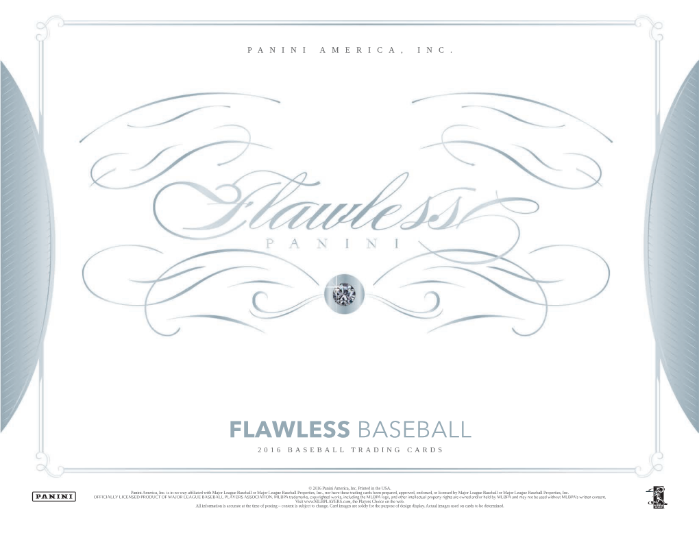 FLAWLESS Baseball 2016 Baseball Trading Cards
