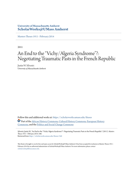 Negotiating Traumatic Pasts in the French Republic Justin W