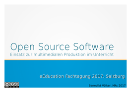 Open Source Software Zur Multimedialen