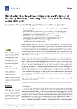 Microfluidic Chip-Based Cancer Diagnosis and Prediction Of