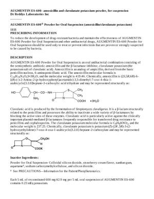 Amoxicillin and Clavulanate Potassium Powder, for Suspension