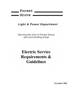 Electric Service Requirements & Guidelines