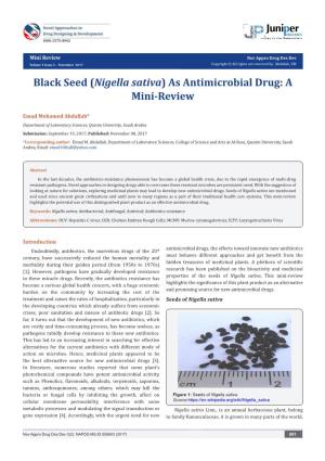 Nigella Sativa) As Antimicrobial Drug: a Mini-Review