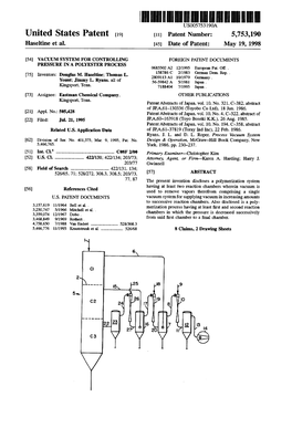 United States Patent 19 11 Patent Number: 5,753,190 Haseltine Et Al