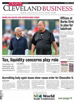 Tax, Liquidity Concerns Play Role INSIDE by JOEL HAMMOND Mier League, the Top Soccer League Aug