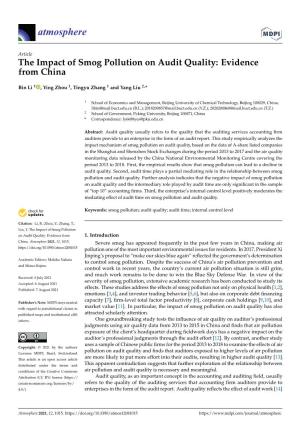The Impact of Smog Pollution on Audit Quality: Evidence from China
