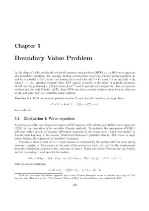 Chapter 5: Boundary Value Problem