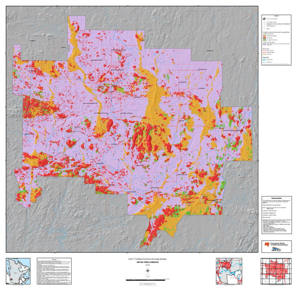 Conditions D'écoulement De La Nappe Phréatique Nord-Du-Québec