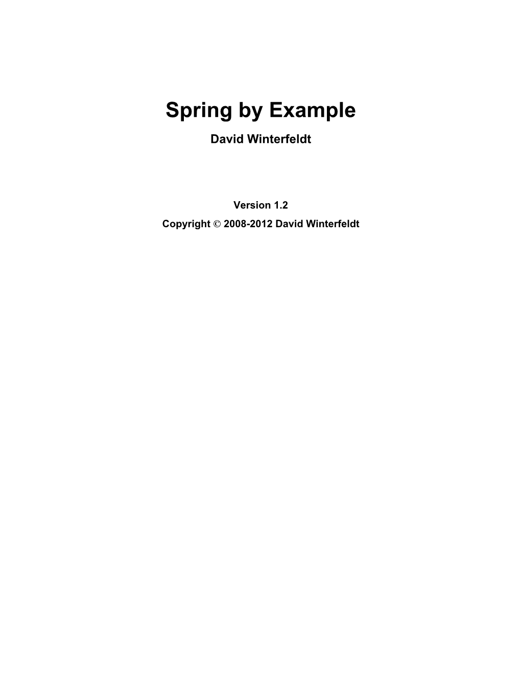 Spring by Example Web Module