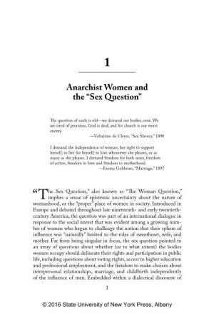 Anarchist Women and the “Sex Question”
