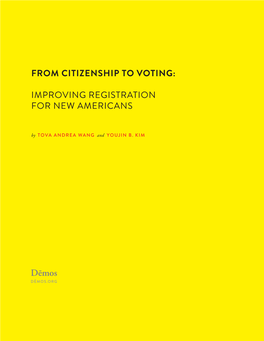 From Citizenship to Voting