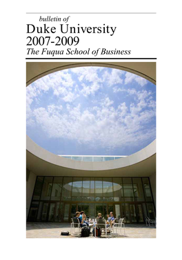 Bulletin of the Fuqua School of Business 2007-09
