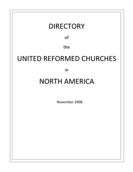Directory United Reformed Churches North America