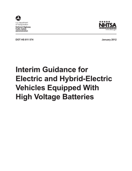 Interim Guidance for Electric and Hybrid-Electric Vehicles Equipped