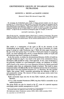 Grothendieck Groups of Invariant Rings: Filtrations