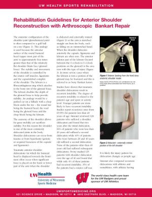 Anterior Shoulder Reconstruction with Arthroscopic Bankart Repair