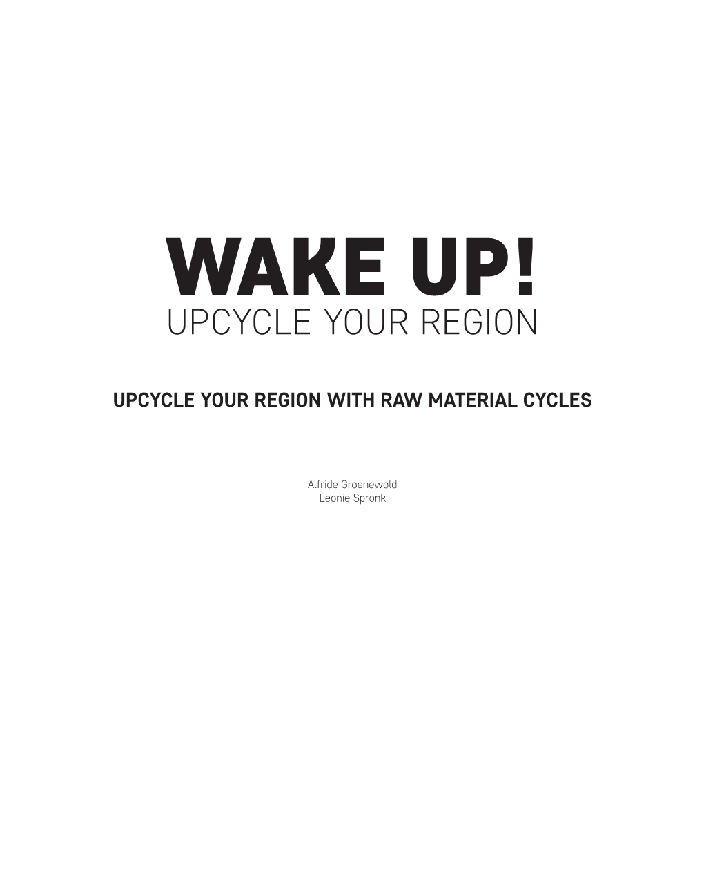 Upcycle Your Region