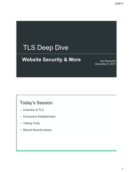 TLS Deep Dive