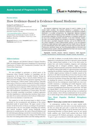 How Evidence-Based Is Evidence-Biased Medicine