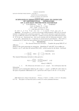 Schwarzian Derivative Related to Modules