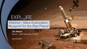 Webinar | Mars Exploration: Blueprint for the Red Planet
