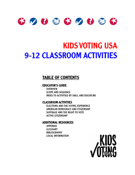 Kids Voting Usa 9-12 Classroom Activities