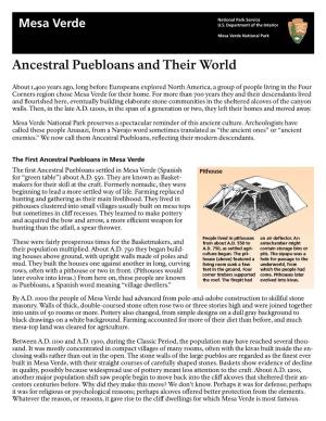 Ancestral Puebloans and Their World